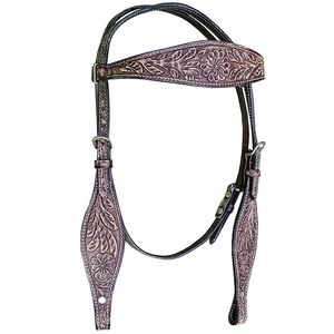 หัวหนังวัวแกะสลักด้วยมือและมีสีสันพร้อมฮาร์ดแวร์สแตนเลสผู้ผลิตขายส่ง - Product Image 1