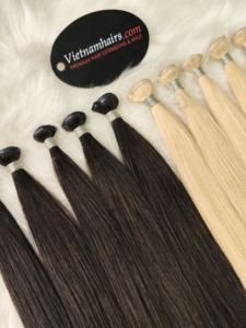 เทปกาวติดหนังกำพร้าเกรดต่อผมมนุษย์แบบยืดได้แถบสั้นมัดยาวของเวียดนาม - Product Image 3