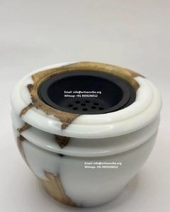 Quemador Bakhoor de resina epoxi Mubkhar de lujo hecho a mano, difusor de incienso y aromaterapia de madera para uso aromático - Product Image 4