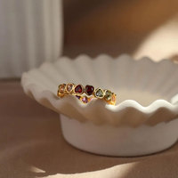 Ensemble de lunette de pierres précieuses en forme de crochet en pierre de lune blanche de bonne qualité absolue 925 argent Sterling plaqué or bande mince Style bohème IGI