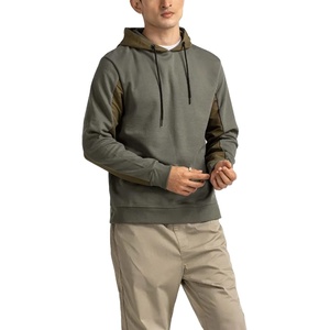 Sudadera con Capucha Casual para Hombre, 100% Algodón, Mangas Largas, Paneles en Contraste, Estilo Urbano, Invierno, OEM, Teñido Liso, Transpirable, Secado Rápido - Product Image 3