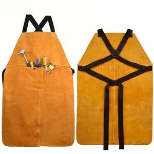 Wholesale Premium Cowhide Leather Welding Apron Soft Fabric Heavy Duty Industrial <b>Safety</b> <b>Clothing</b> Custom ODM Warm Protective - Product Image 2