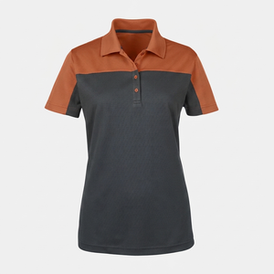 Polo de manga corta para mujer, precio económico, color liso teñido, transpirable, de secado rápido, para verano, unisex. - Product Image 4