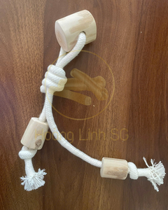 Juguetes Ecológicos para Masticar para Perros, de Madera de Café, Cáñamo y Cuerda de Algodón, con Limpieza Natural de Dientes, Juguete Interactivo para Mascotas, de VIETNAM - Product Image 3