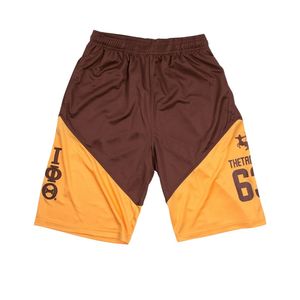 Iota Phi Theta 63 Basketball <b>Shorts</b> Brown and Gold Athletic Greek Life Fraternity Sportswear Mesh Training Pant for Members - Product Image 1