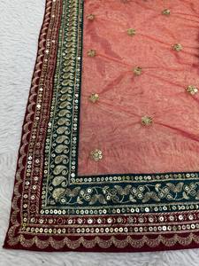Nouvelles tenues tendance, sari séquence avec blouse mono lourde pour femmes, provenant d'un fournisseur indien à prix de gros - Product Image 3