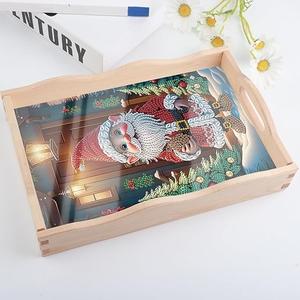 Festive Premium Santa Service Tray Set Pièce de Noël Base antidérapante pour la décoration intérieure - Product Image 1