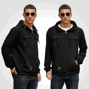 Sudadera con Capucha para Hombre, con Bolsillos, Impresión Digital, Forro Polar, Cortavientos, Informal, para Invierno - Product Image 1