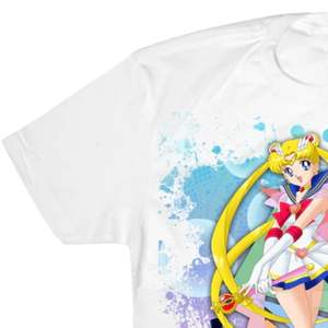 Camiseta con estampado gráfico estilo anime, estampado de dibujos animados coloridos, manga corta, cuello redondo, ropa de calle informal, camiseta unisex - Product Image 5