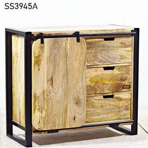 Style indien Unique Table de chevet fait à la main en fer bois fabriqué traditionnellement chambre maison salle à manger salle de bain polyvalent meubles Hall - Product Image 5