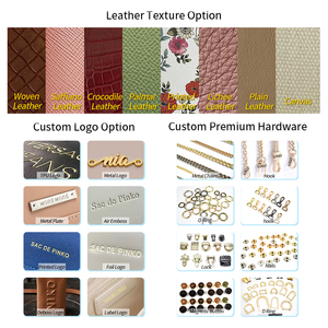 Venta al por mayor clásico elegante bolsos de lujo para las mujeres Lychee multicolor solapa ASA superior logotipo personalizado patrón tamaño señoras bolsos de mano - Product Image 5