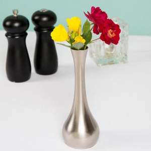 <b>Vintage</b> Silver Polished Metal <b>Vase</b> with Embossed Art Customized Shape Size for Tabletop Display or Flower Pot in Living Room - Product Image 1