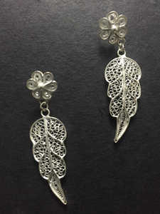 Pendientes de Plata de Ley 925 con Diseño de Hojas Onduladas de Alta Calidad, los Más Vendidos, Proveedor Directo de la India, Brillo Deslumbrante para Mujer - Product Image 3