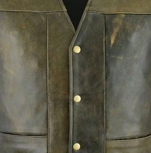 Gilet d'hiver pour hommes avec logo personnalisé en cuir très résistant nouveau style gilet en cuir léger, confortable et chaud à col en V - Product Image 5