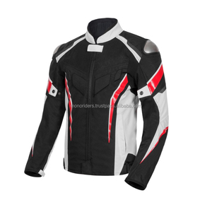 แจ็คเก็ตมอเตอร์ไซค์สำหรับผู้ชายรุ่นใหม่คุณภาพสูง ผลิตจากผ้าคอร์ดูร่า ทนทาน ปลอดภัย เหมาะสำหรับการแข่งรถ - Mono Riders - Product Image 1