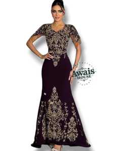 ชุดราตรีทรงเอไลน์ยาวกรอมพื้น แขนกุด คอทรงหลอด ปักลายประดับลูกปัด ดีไซน์หรูหรา ทรงเอวสูง สำหรับผู้หญิง - Product Image 5