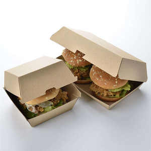 Boîte à emporter en papier kraft pour l'emballage alimentaire en gros - Vaisselle de restaurant, boîte à emporter pour hamburgers, contenants alimentaires en papier - Product Image 4
