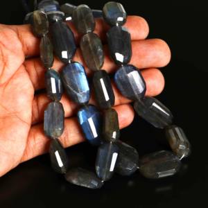 Cuentas de Labradorita Brillante Facetadas, Cuentas de Piedras Preciosas de Labradorita Natural de 16x12-22x13 mm, Hilo de 8 Pulgadas, Suministros para la Fabricación de Joyas - Product Image 6