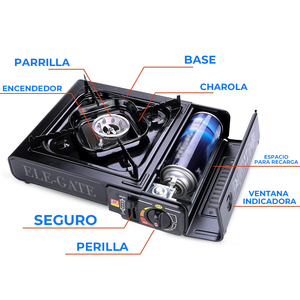 Fornello da Campeggio Portatile a Gas Butano Leggero per BBQ Manuale, Picnic e Viaggi - Calore e Comodità per Avventure all'Aperto - Product Image 3