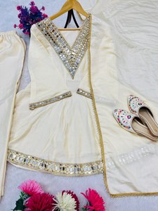 Robes de mariée asiatiques pour femmes de qualité supérieure, 3 pièces, dernier design, costumes shalwar kameez, vêtements de mode indiens et pakistanais, vêtements de tous les jours - Product Image 3