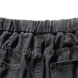 Vente en gros de shorts en jean noir 100% coton pour hommes, taille décontractée, style droit et extensible - Product Image 6