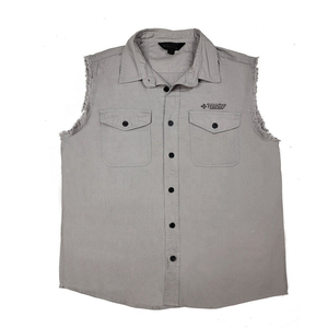 Chaleco sin mangas con capucha para hombre Chaleco de lavado de lino y algodón multicolor con decoración de botones Ropa informal-Venta al por mayor - Product Image 2