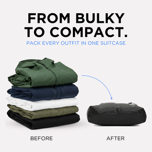 Organizador de Ropa Plegable y Funcional, Compresible al Vacío, Kit de Viaje con Cierre de Cremallera, Material Plástico y Tela, para Dormitorio y Cocina - Product Image 2