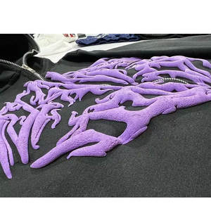 Sudadera con capucha extragrande 100% algodón con cremallera para hombre, forro polar térmico de invierno, estilo urbano, estampado liso teñido con efecto desgastado - Product Image 3