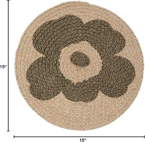 Manteles Individuales de yute redondos hechos a mano para mesa de comedor, boda, decoración navideña, reuniones familiares, fiestas, impresiona a tu invitado - Product Image 4