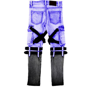 Novedad 2026 Pantalones Vaqueros Lavados de Moda para Hombre, Pantalones Deportivos Ajustados con Cordón, Precio al por Mayor, Jeans Ajustados para Hombre, Pantalones Lavados - Product Image 2