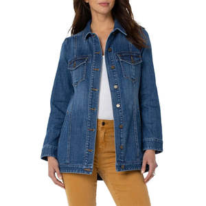 Las Chaquetas vaqueras transpirables personalizables más vendidas para mujer Chaquetas vaqueras de algodón de invierno con servicio OEM hechas en Pakistán - Product Image 5