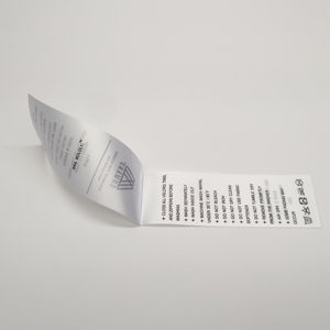 Etiquette de contenu personnalisée en satin de haute qualité à impression offset Etiquette d'entretien recyclée à la mode pour vêtements écologiques étiquette de vêtement pour le lavage - Product Image 3