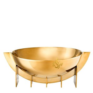 Large Size Stainless Steel Food Fruit <b>Bowl</b> With Metal Stand Best Design Round Shape <b>Dessert</b> Table Top Decorative Japanese Style - Product Image 2