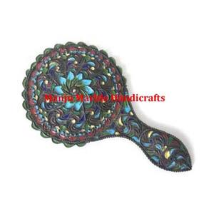 Produit de luxe indien le moins cher Incrustation de miroir en bois Thème Artisan courbé à la main Nacre pour les articles de décoration d'hôtel d'affaires - Product Image 3