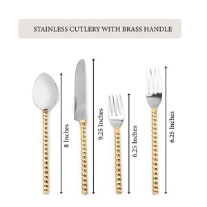Ensemble de couverts à poignée en perles élégantes pour la table à manger de mariage, la maison et la cuisine. - Product Image 5