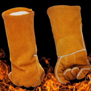 Gants de soudage en cuir léger unisexe de haute qualité, doublés de polaire, test de projection de métal fondu, type B, taille personnalisée, dernier design - Product Image 3