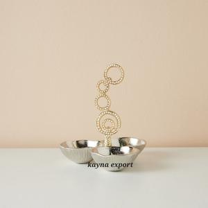 Handicraft Aluminum Metal Sea <b>Shelf</b> Design Dry Fruit Bowl <b>Gold</b> Platted Newly design Metal Bowl - Product Image 4