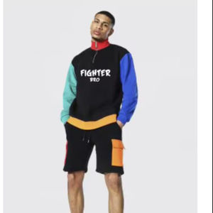 Ensemble de lutte tricoté personnalisé pour hommes T-shirts + shorts Sublimation complète 2 Pcs Set International - Product Image 1