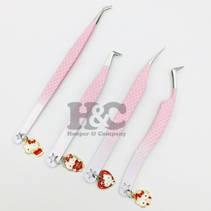 Pince à épiler Hello Kitty, tendance durable, pince à épiler pour extensions de cils, pince à épiler de maquillage, pince à épiler de charme, design Hello Kitty, vison plat - Product Image 6