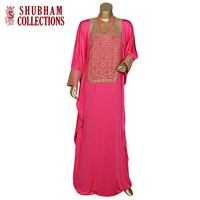 Robe Abaya Kaftan Boubou pour femmes musulmanes adultes, vêtements ethniques africains, pour les soirées, en tissu Spandex