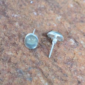 Prehnite pierres précieuses boucles d'oreilles bijoux pour femmes argent Boho Style bijoux 925 en argent Sterling tendance boucles d'oreilles faites à la main cadeau - Product Image 3