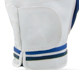 Gants de Golf en cuir blanc Cabretta OEM, toucher bleu, Logo personnalisé, gants de Golf en cuir antidérapants - Product Image 5