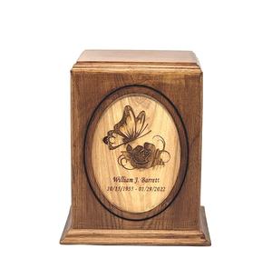 Hard Wood Butterfly Cremation <b>Urn</b> Dog Wholesale <b>Casket</b> <b>Urns</b> Cremation <b>Urn</b> wooden <b>urn</b> for <b>pet</b> photo cremation <b>urns</b> for ashes - Product Image 2