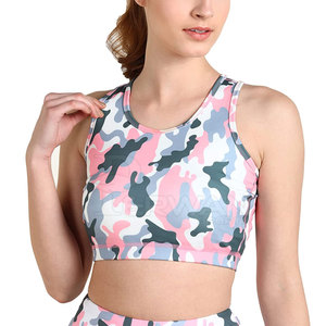 Soutien-gorge de sport pour femme de haute qualité sans couture, respirant, logo frontal, soutien moyen, spandex/nylon, soutien-gorge de fitness pour l'entraînement - Product Image 1