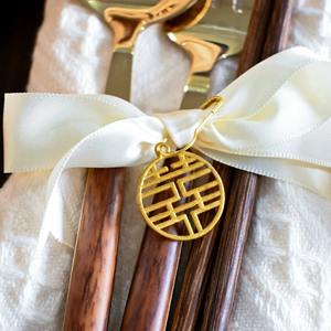 Sophisticated <b>Gold</b> Head Wooden Handle <b>Cutlery</b> <b>Set</b> for Curated Dining Spaces Fine Hosting and Festive Decor From India - Product Image 4