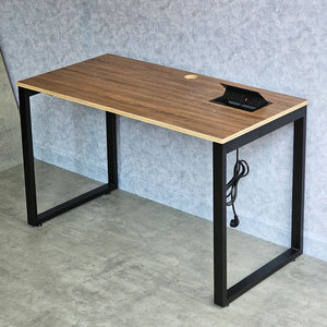 ZDesk <b>Folding</b> Laptop <b>Desk</b> with Integrated Electrical Box Plywood Frame Iron Legs Assembly Required-ZD005 - Product Image 5