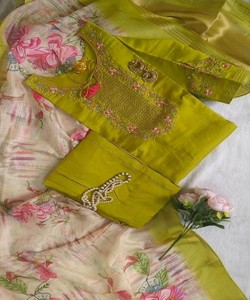 DERNIÈRE VISCOSE SOIE MULTI FIL DE BRODERIE, AVEC TRAVAIL À LA MAIN HAUT BAS AVEC DUPATTA BUREAU WEAR PRIX DE GROS VÊTEMENT ETHNIQUE - Product Image 3