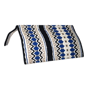 Western Show Horse Saddle Blanket Diseño de Nueva Zelanda Manta de sillín de lana hecha a mano Top Wool Saddle Pad Size - Product Image 2