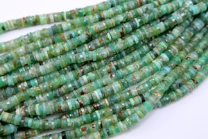 ลูกปัดพลอยคริโซเพรสทรงกระดุมธรรมชาติลูกปัดสีเขียวขนาด16นิ้วสำหรับใช้เป็นเครื่องประดับ - Product Image 2