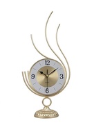 Élégante horloge de table en laiton antique avec chiffres romains Vintage Home Decor Timepiece For Home Bed Rooms And Hotels